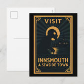 Innsmouth by Moonlight - Een Art Deco-reis naar de Feestdagenkaart (Voorkant / Achterkant)