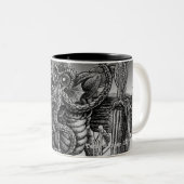 Innsmouth Deep One die terugkeert naar R'lyeh Tweekleurige Koffiemok (Voorkant rechts)