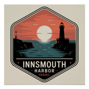 Innsmouth Haven – Reisbadge uit het verleden Perfect Poster
