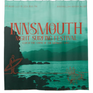 Innsmouth Night Surfing Festival Poster Douchegordijn