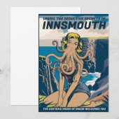 Innsmouth Pin-up Cthulhu Travel Poster Lovecraft Kaart (Voorkant / Achterkant)
