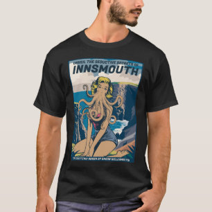 Innsmouth Pin-up Cthulhu Travel Poster Lovecraft T-shirt