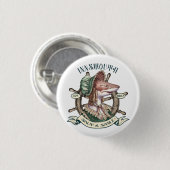 Innsmouth Salt & Sable - Shark Lady Ronde Button 3,2 Cm (Voorkant /achterkant)