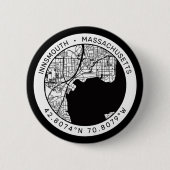 Innsmouth Stadsplattegrond Lovecraft Ronde Button 5,7 Cm (Voorkant)