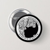 Innsmouth Stadsplattegrond Lovecraft Ronde Button 5,7 Cm (Voorkant /achterkant)