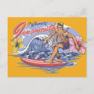 Innsmouth Surfing Lovecraft Briefkaart