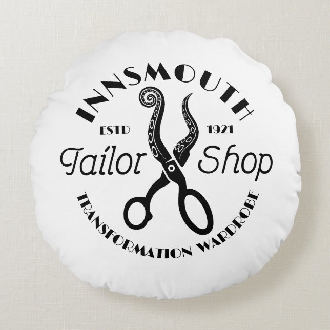Innsmouth Tailor Lovecraft Rond Kussen (Voorkant)