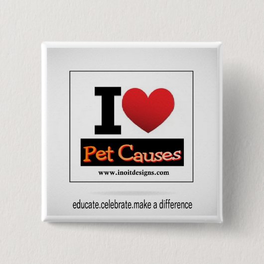 Inoit Design Vierkante Button 5,1 Cm (Voorkant)