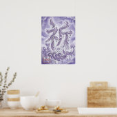 Inori: Elegant Calligraphy Art260010022 Poster (Keuken)