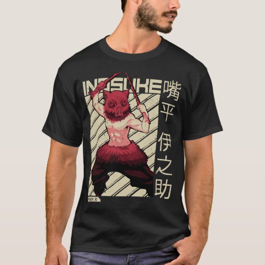 Inosuke Demon Slayer Anime T Shirt T-Shirt (Voorkant)