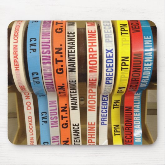 Inotrope geneesmiddellabel Mousepad Muismat (Voorkant)