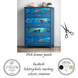 Inpakdecoupage 3 Kust Zeeschildpadden Papier Inpakpapier Vel