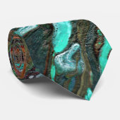 Inpakken 2 Flowing Green Abstract Stropdas (Opgerold)