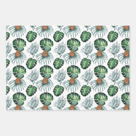 Inpakken - Monstera / Pinapple Inpakpapier Vel