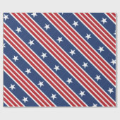 Inpakpapier 4 juli Rood Blauw Wit Vlag (Vlak)