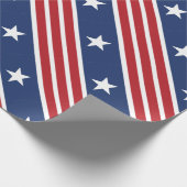 Inpakpapier 4 juli Rood Blauw Wit Vlag (Hoek)