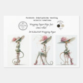 Inpakpapier 9 A4 Ontwerpen Whimsical Cats Deco Vel (Voorkant 3)