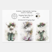 Inpakpapier 9 A4 Ontwerpen Whimsical Cats Deco Vel (Voorkant 2)