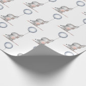 Inpakpapier - Baby olifanten met een ballon (Hoek)