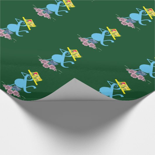 Inpakpapier - Blauw(Tweet) RFPMDesigns ©️2024 (Hoek)