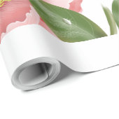 Inpakpapier bloemenroze patroon (Rol Hoek)