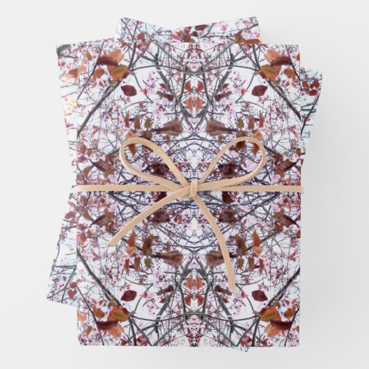 Inpakpapier: Collaged Cherry Blossom Design Inpakpapier Vel (In situ)
