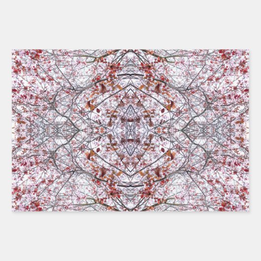 Inpakpapier: Collaged Cherry Blossom Design Inpakpapier Vel (Voorkant 2)