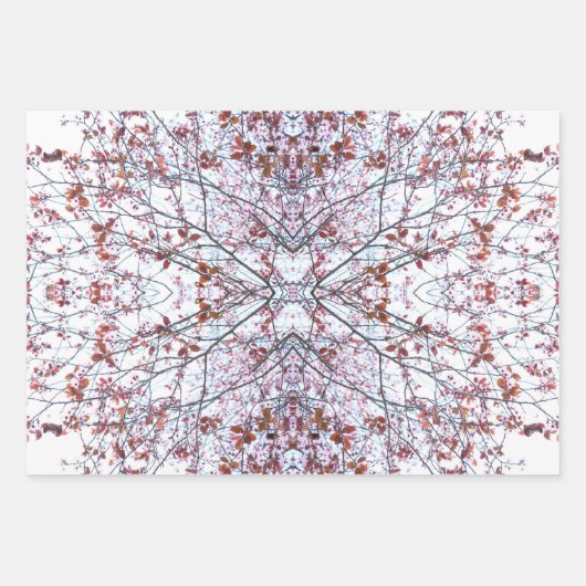 Inpakpapier: Collaged Cherry Blossom Design Inpakpapier Vel (Voorkant)