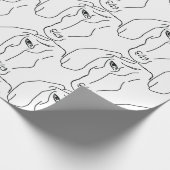 Inpakpapier Dachshond Kop, Kunst Tekening (Hoek)