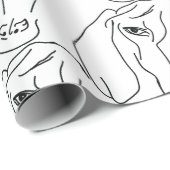 Inpakpapier Dachshond Kop, Kunst Tekening (Rol Hoek)