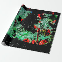 Inpakpapier donkerdroge abstracte bloemenkunststof