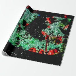 Inpakpapier donkerdroge abstracte bloemenkunststof