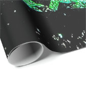 Inpakpapier donkerdroge abstracte bloemenkunststof (Rol Hoek)