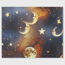 Inpakpapier Droomachtig Vurig Oranje Celestiaal