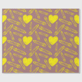 Inpakpapier: Heart Pencil School Style Cadeaupapier (Vlak)
