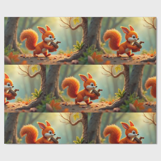 inpakpapier-herfstbos cadeaupapier (Vlak)