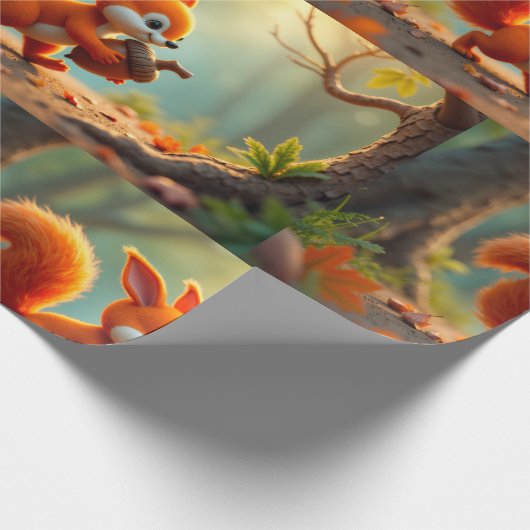 inpakpapier-herfstbos cadeaupapier (Hoek)