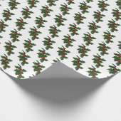 Inpakpapier - Holly Leaves and Berries (Hoek)