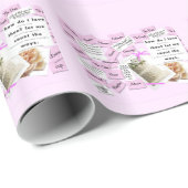 Inpakpapier Ik hou van de bruiloft taart roze (Rol Hoek)