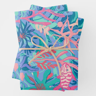 Inpakpapier in stijlvol grafisch ontwerp vel