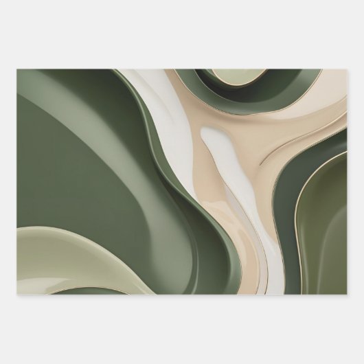 Inpakpapier in stijlvolle abstracte vormgeving vel (Voorkant 2)