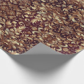  inpakpapier, kastanjebruin en goud cadeaupapier (Hoek)