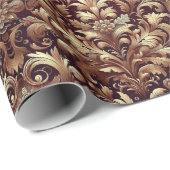  inpakpapier, kastanjebruin en goud cadeaupapier (Rol Hoek)