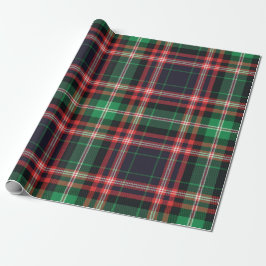 Inpakpapier Kerstvakantie Groen Rood Plaid