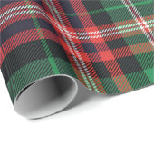 Inpakpapier Kerstvakantie Groen Rood Plaid (Rol Hoek)