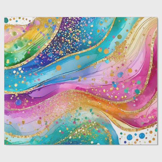 Inpakpapier Kleurrijk abstract ontwerp (Vlak)