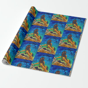 INPAKPAPIER - MEISJE IN ROCKPOOL