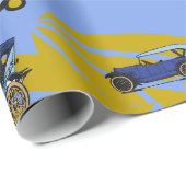 Inpakpapier met antiek auto's (GRAND DAD) (Rol Hoek)