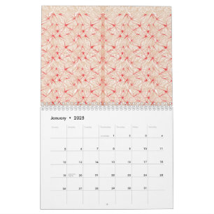 inpakpapier met een herhalend rood patroon, of kalender
