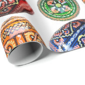 inpakpapier met een Oekraïens houten ei ontwerp (Rol Hoek)